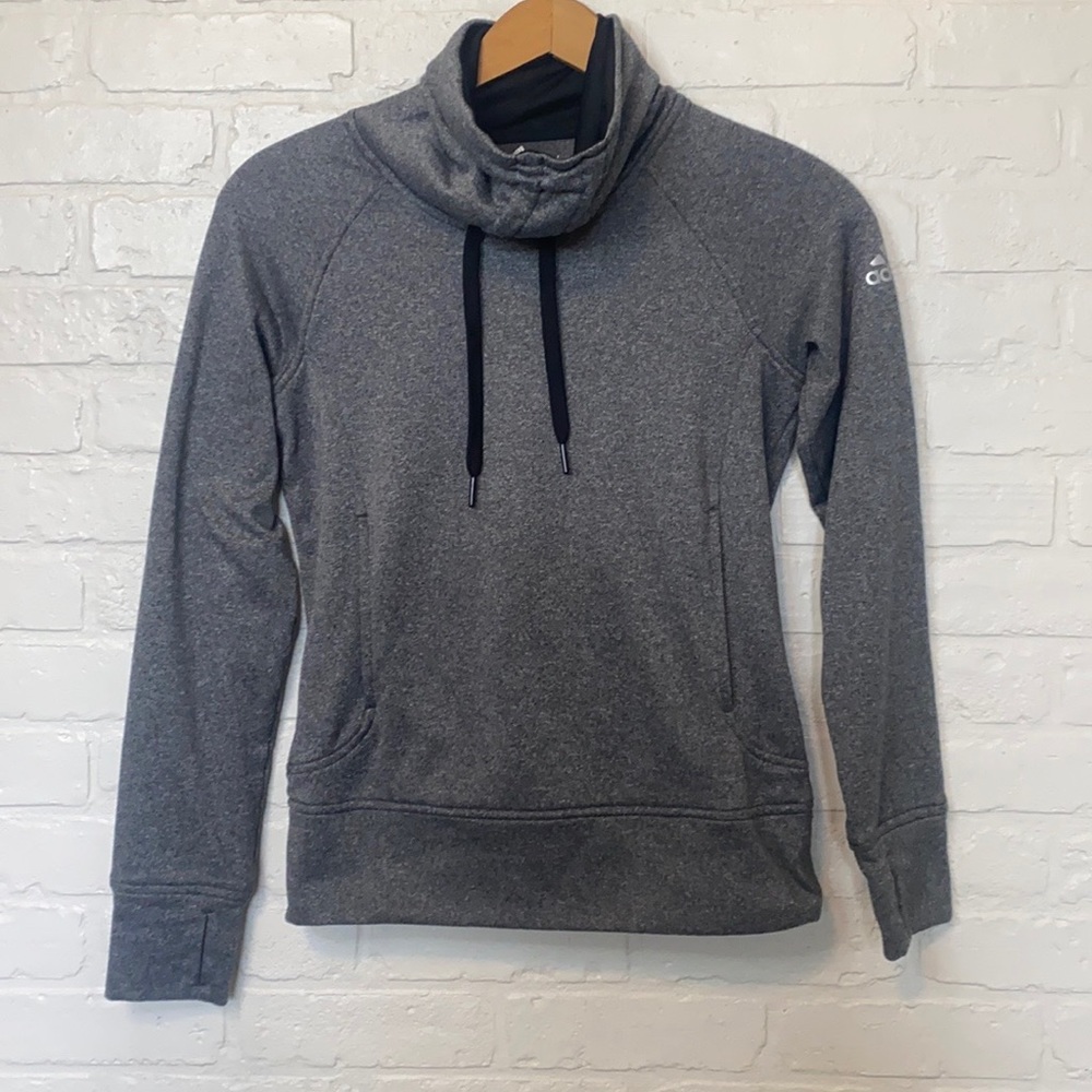 Adidas Cowl Neck Gray Sweatshirt Climawarm